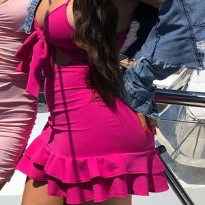 Hot pink dress